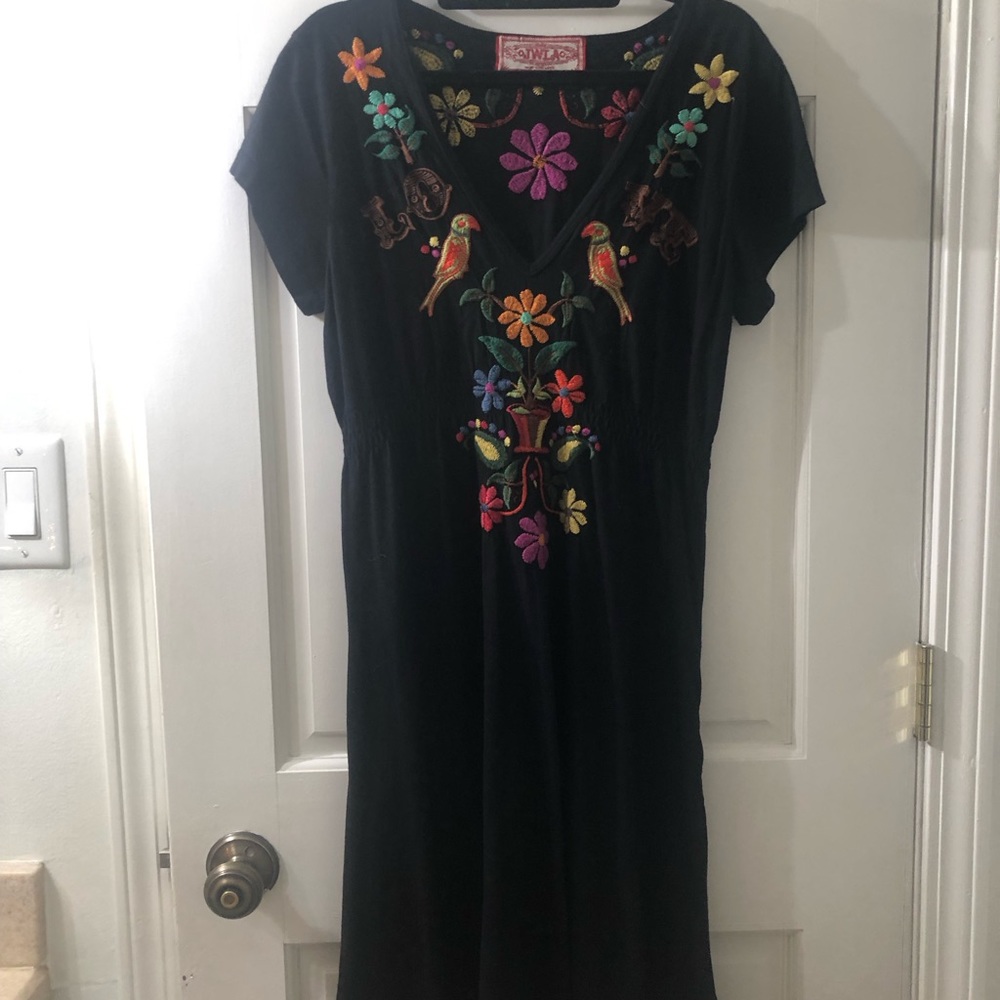 Johnny Was JWLA Embroidered Cotton Dress